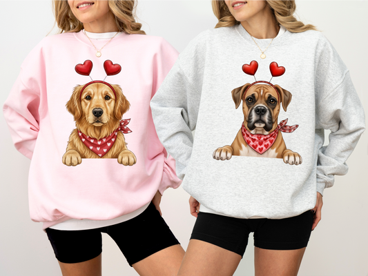 Puppy Love Valentines Sweatshirts