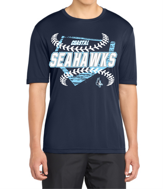 Coastal Baseball Team Tee, Dri Fit Tee & Dri Fit Long Sleeve Hood