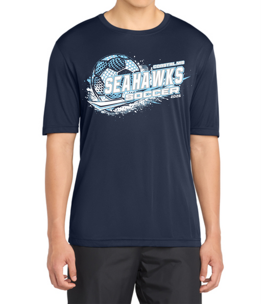 Coastal Soccer Team Tee, Dri Fit Tee & Dri Fit Long Sleeve Hood