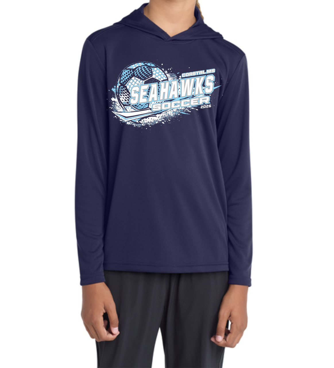 Coastal Soccer Team Tee, Dri Fit Tee & Dri Fit Long Sleeve Hood