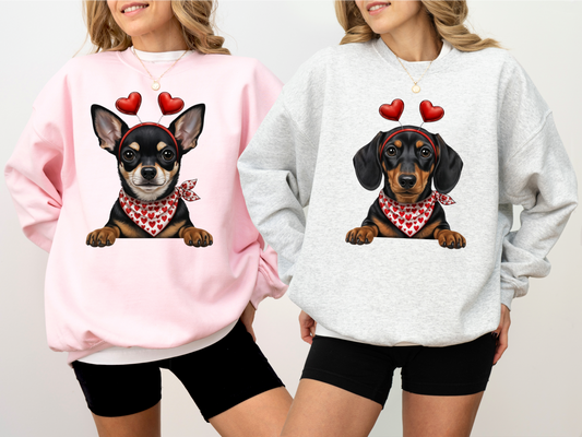 Puppy Love Valentines Sweatshirts
