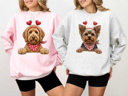 Puppy Love Valentines Sweatshirts