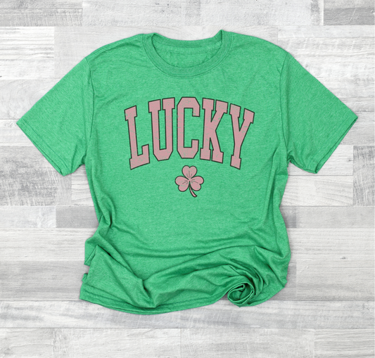 Vintage Lucky - Distressed Design - Trendy Tee