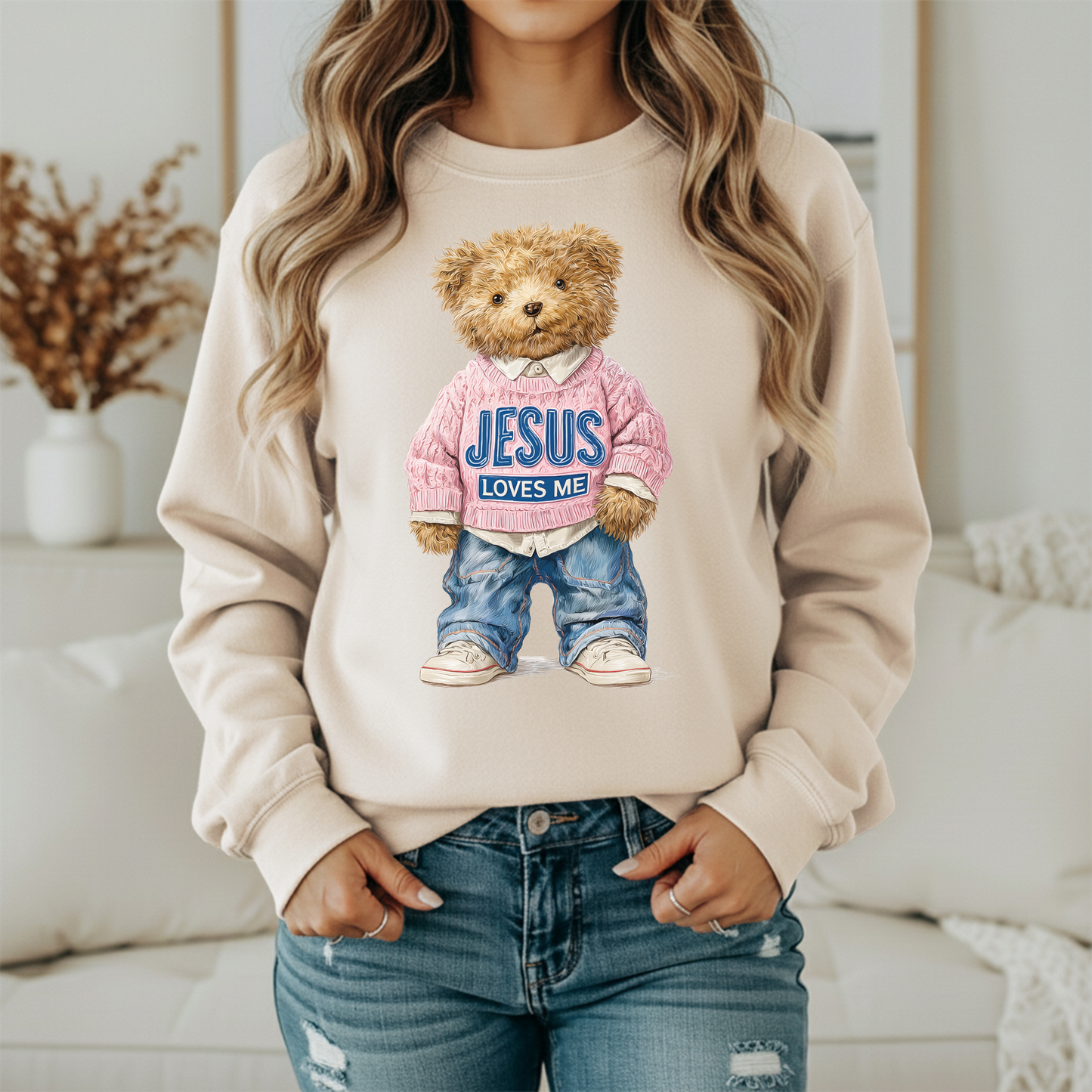 Jesus Loves Me - Bear Trendy Tee or Sweatshirt