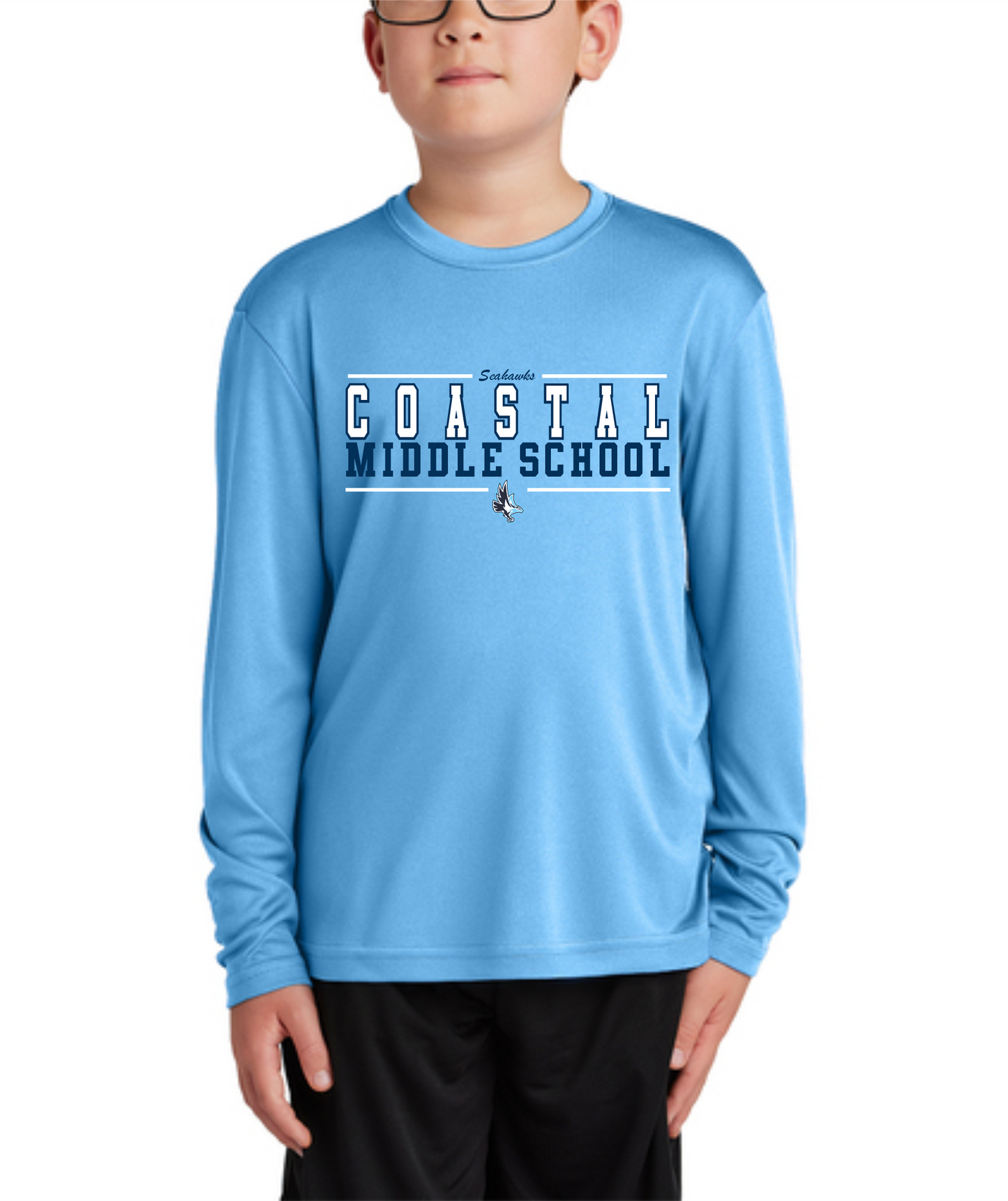 Coastal Dri Fit Long Sleeve Full Front Logo- UNIFORM APPROVED
