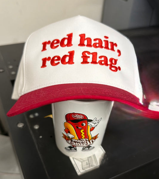 Red Hair, Red Flag 🚩🚩🚩 Funny Embroidered Hat