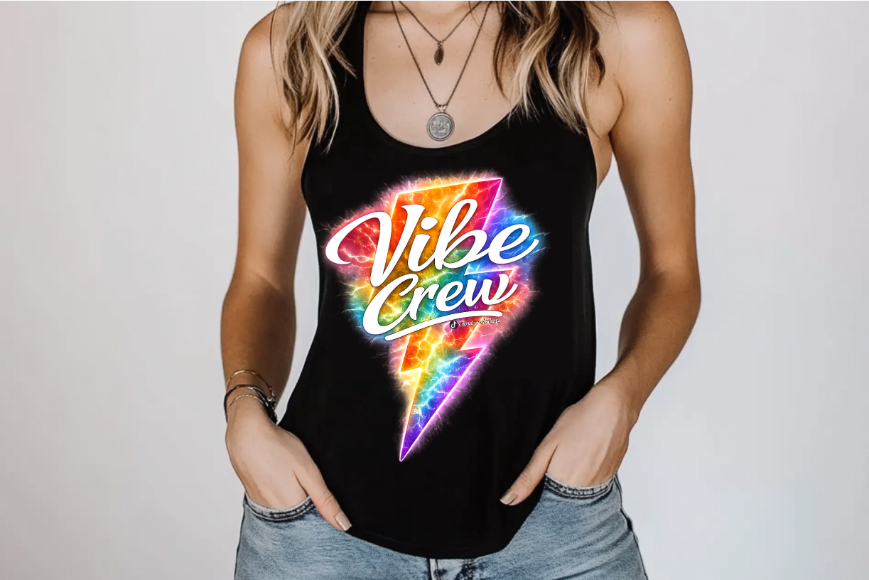 Vibe Crew Tank - Fitted Trendy ⚡