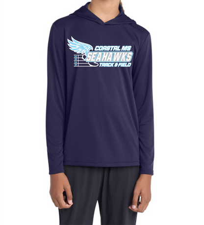 Coastal Track Team Tee, Dri Fit Tee & Dri Fit Long Sleeve Hood