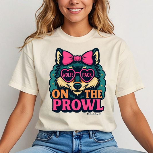 Wolfe Pack on the Prowl - Fun Trendy Tee- Little Red Merch